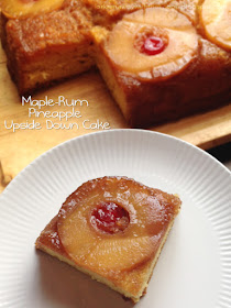 Cake Pineapple Upside Down Rum Maples Dessert 