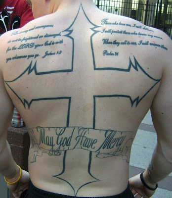 Back Piece Tattoo, Cross