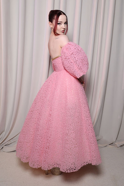 Dove Cameron Beautiful in Pink Dress at Giambattista Valli Haute Couture Spring Summer 2023