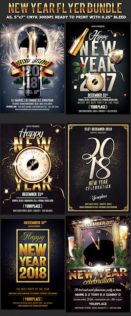  New Year Party Flyer Bundle
