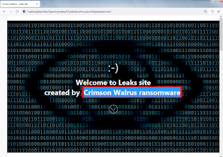 Crimson Walrus Ransomware, site, сайт