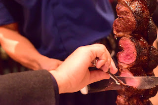 Meat On a Skewer at a Brazilian Steakhouse