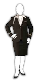 United Airlines Flight Attendant Uniform Female Domestic Look #1
