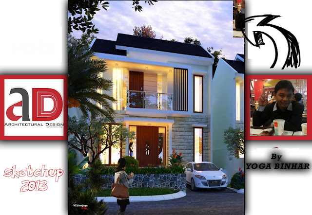 Free sketchup model modern villa 04