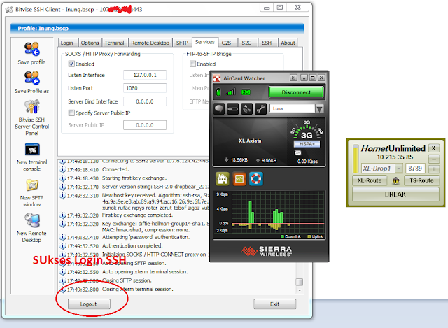 Sukses Login SSH