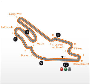Le Mans Bugatti Mappa del Circuito MotoGP