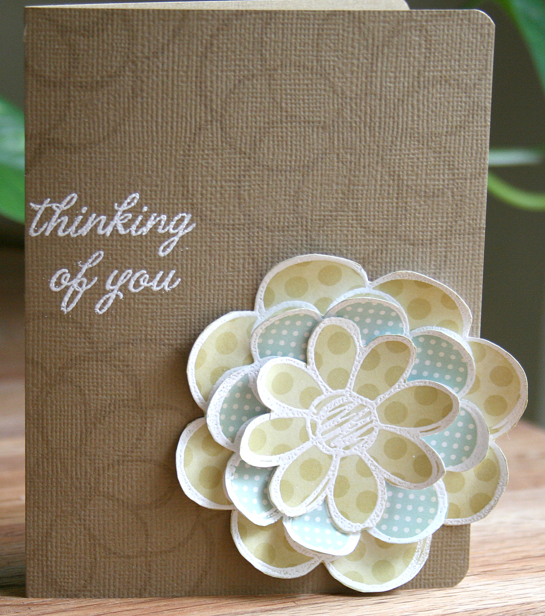 little versamark in the back and an embossed sentiment and this card ...