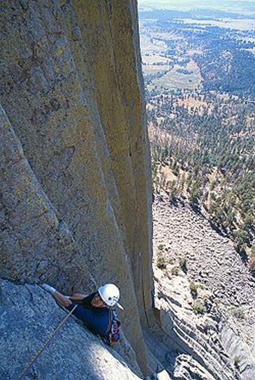 climbing 500ft of Wyoming Devils Tower