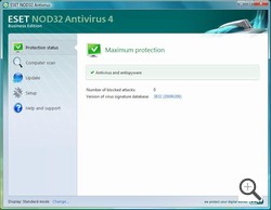 ESET NOD32 Antivirus interfaz