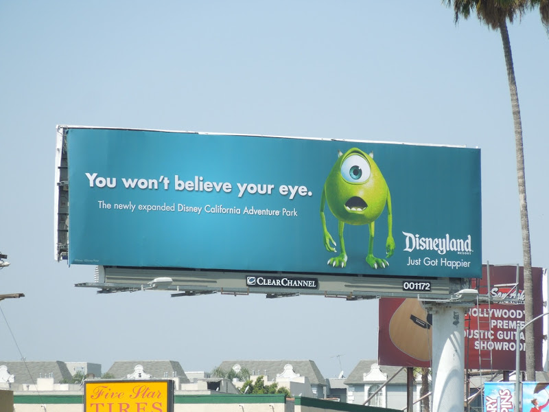 Monsters Inc Mike Disneyland billboard