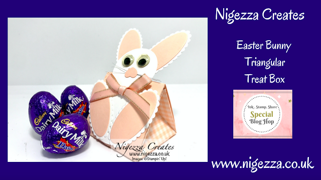 Nigezza Creates with Stampin' Up! a Triangular Easter Bunny Treat Box 