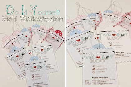 {DIY} Visitenkarten aus Stoff - selbst bedrucken