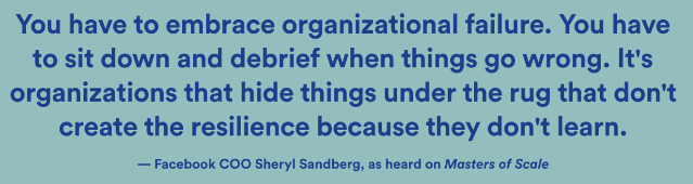  Sheryl Sandberg on Organizational Failure