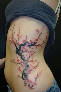 Sexy Japanese Tattoos With Image Japanese Cherry Blossom Tattoo Designs Especially Female Side Body Tattoo With Japanese Cherry Blossom Tattoos Picture 5