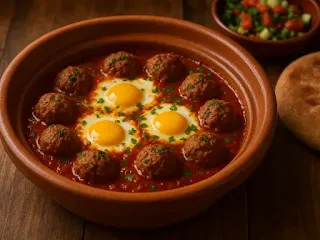 طريقة عمل طاجين الكفتة المغربية بالبيض: وصفة أصيلة بطعم لا يُقاوم