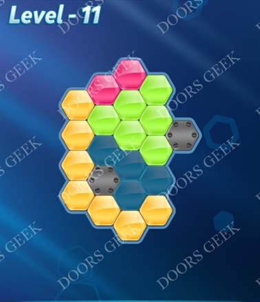 Block! Hexa Puzzle [Regular A] Level 11 Solution, Cheats, Walkthrough for android, iphone, ipad, ipod