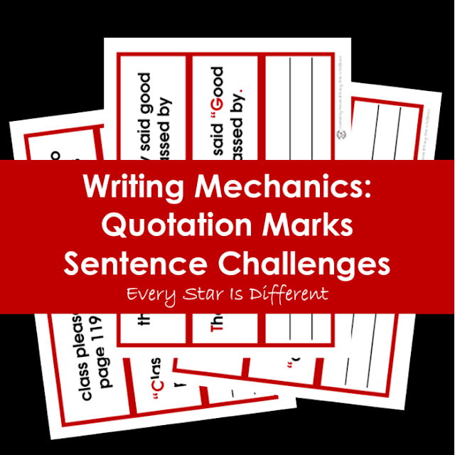 Writing Mechanics: Quotation Marks Sentence Challenges