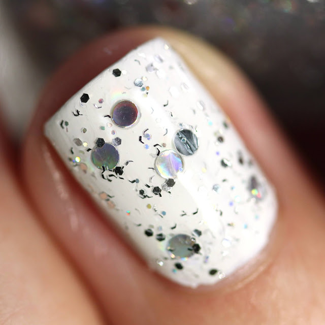 circle holo glitter nail polish