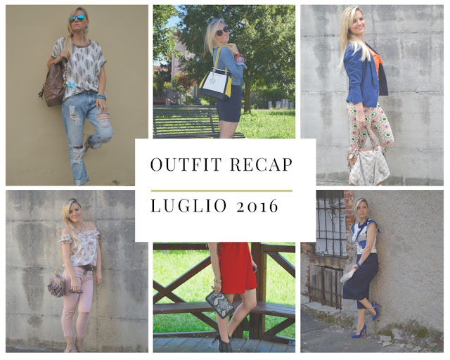 recap outfit luglio 2016 mariafelicia magno fashion blogger color block by felym outfit estivi summer outfits web influencer 