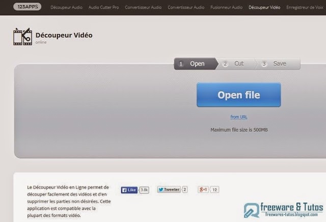 Online Video Cutter : un outil en ligne pour découper les vidéos (MP4, AVI, MPG, 3GP)