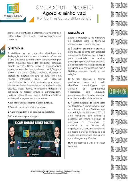 SIMULADO CONHECIMENTOS PEDAGÓGICOS PDF