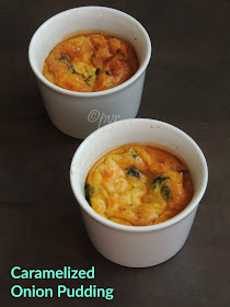 Caramelized onion pudding, Savoury Onion Pudding