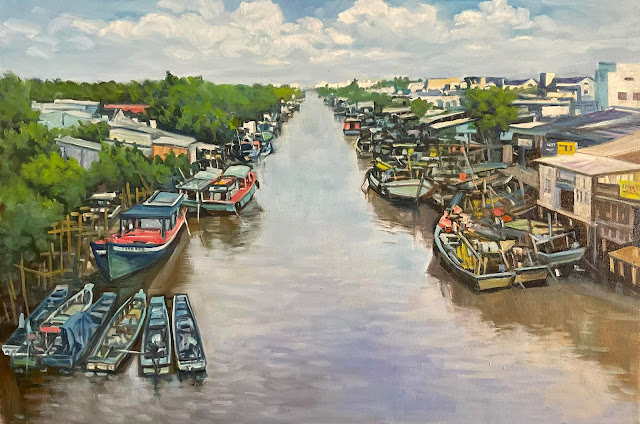 tranh phong cảnh sông nước