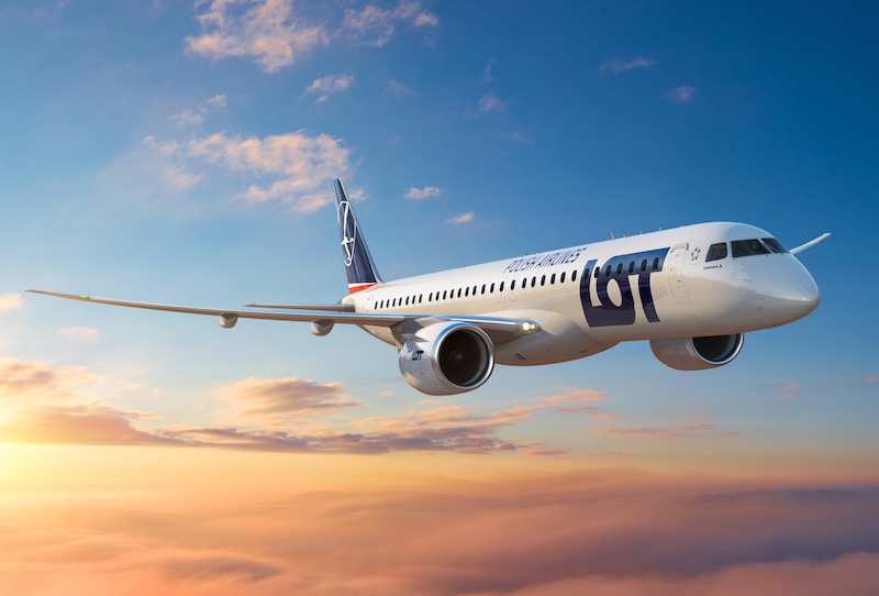 LOT Polish Airlines añadirá tres aviones Embraer E195-E2