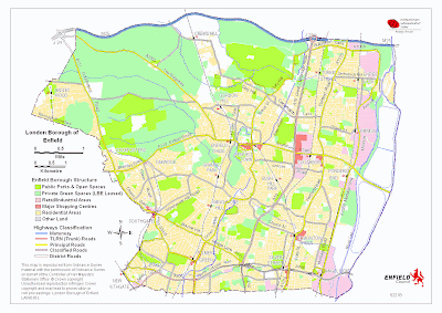 Enfield Map Region Political