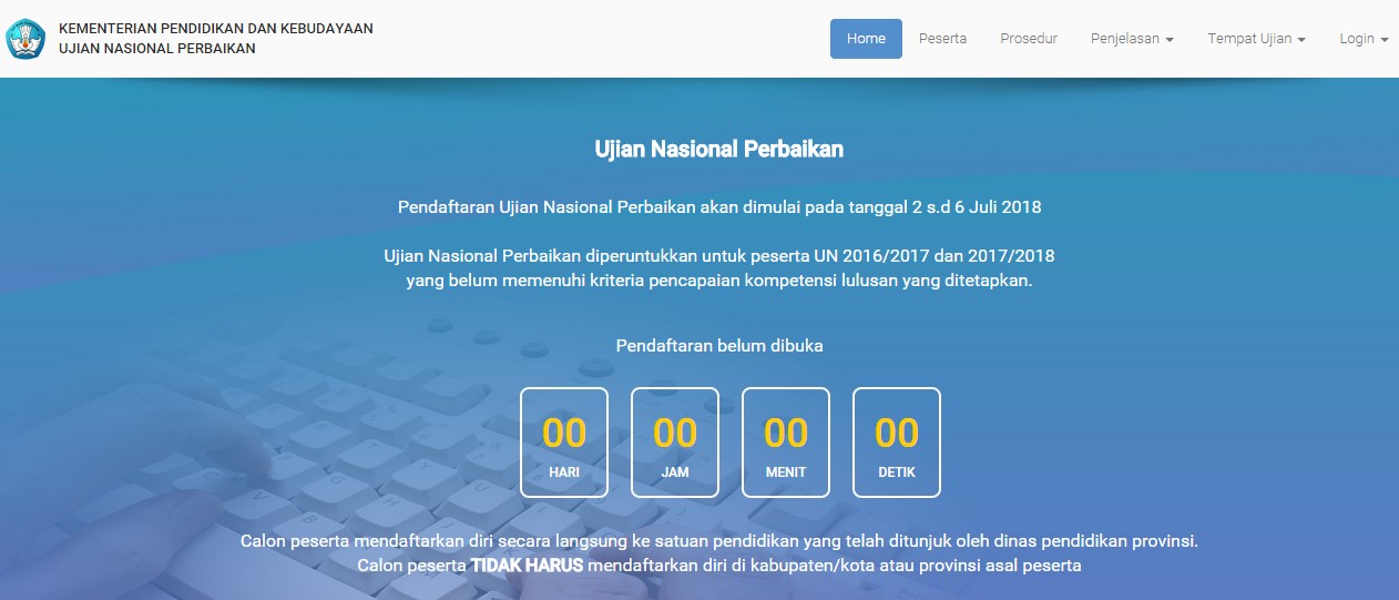 Ujian Nasional Perbaikan UNP Akan Dilaksanakan Juli 2018