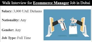 E-commerce Marketplace Manager Job Vacancy in Retailing Industry Dubai