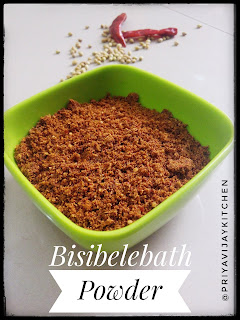 Bisibelebath Powder - Bisibelebath masala powder - Bisi bele bath recipe