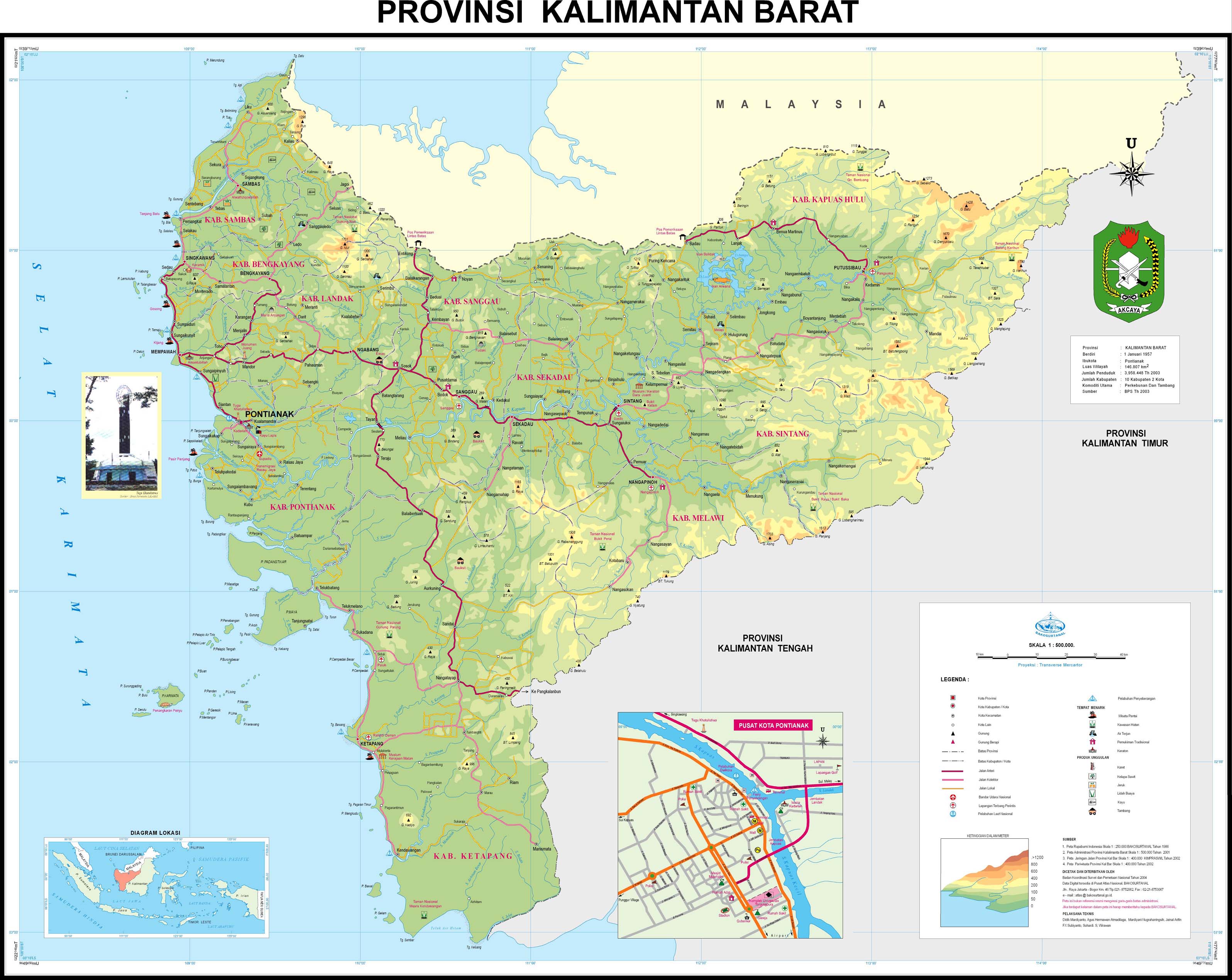  Peta  Kota Peta Kalimantan Barat 