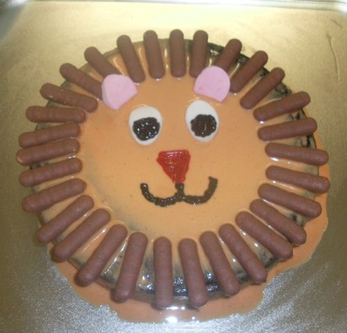 Matilda Fat Kid Eating Cake. The dairy free Lion cake I