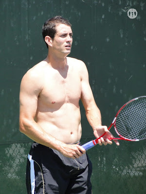 Guillermo Garcia-Lopez Shirtless at Miami Open 2010