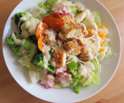 Almost Fried Chicken Chopped Salad