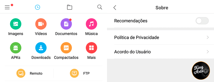 Desativar anúncios do aplicativo Arquivos Xiaomi