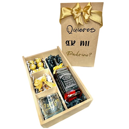 3 Cajas De Propuesta Padrinos Bautizo Regalo Personalizado