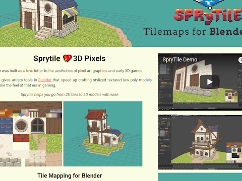 Sprytile Blender Addon：物体モデル作りに！マップチップでモデリング！