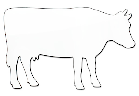 magnetic whiteboard shaped like a cow