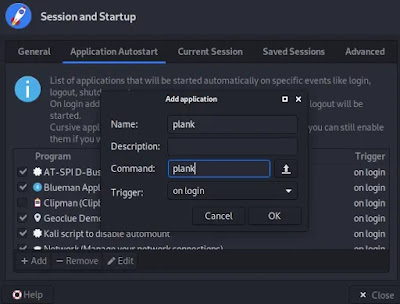 plank on startup