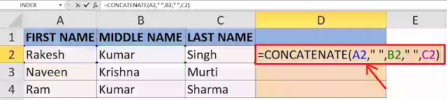 how to use concatenate function in excel in hindi ,concatenate function in excel in hindi, concatenate function in excel example