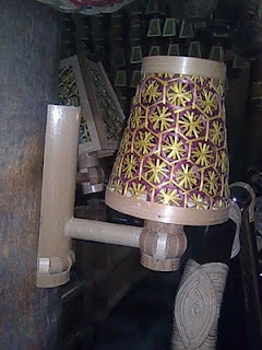 PUSAT KERAJINAN  BAMBU  LAMPU HIAS  BAMBU 