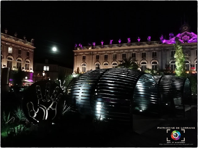 NANCY (54) - Photos nocturnes du jardin éphémère de la Place Stanislas 2019 !