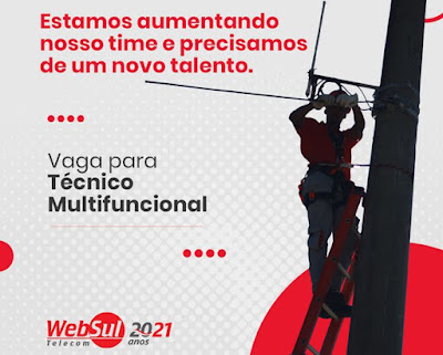 Websul em Tramandaí contrata Técnico Multifuncional