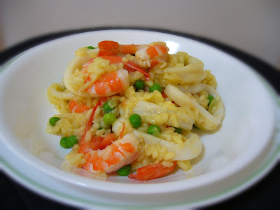 Ole!! Saffron Paella with Prawn & Squid