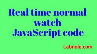 Real-time Normal Watch javaScript image