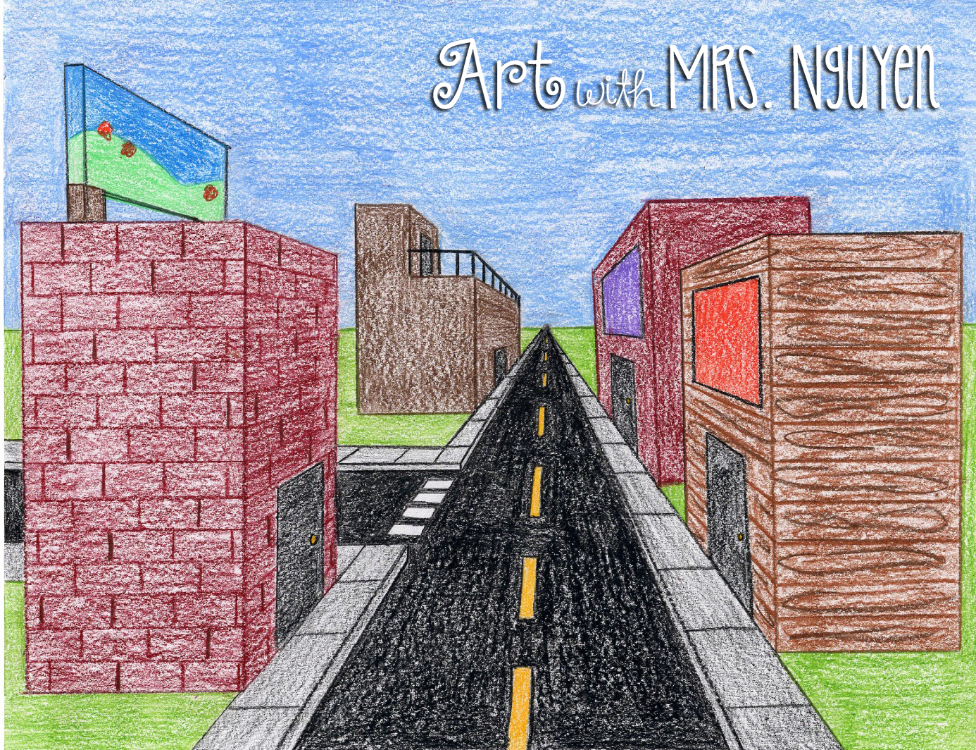 One Point Perspective Streetscapes 2 0 5th Art With Mrs Nguyen