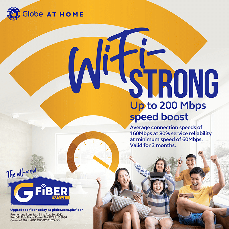 Globe At Home offers up to 200 Mbps FREE speed boost for 3 months!