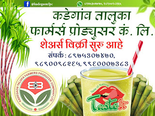 Kadegaon Taluka Farmers Producer Company Limited Taste It Sugarcane Juice